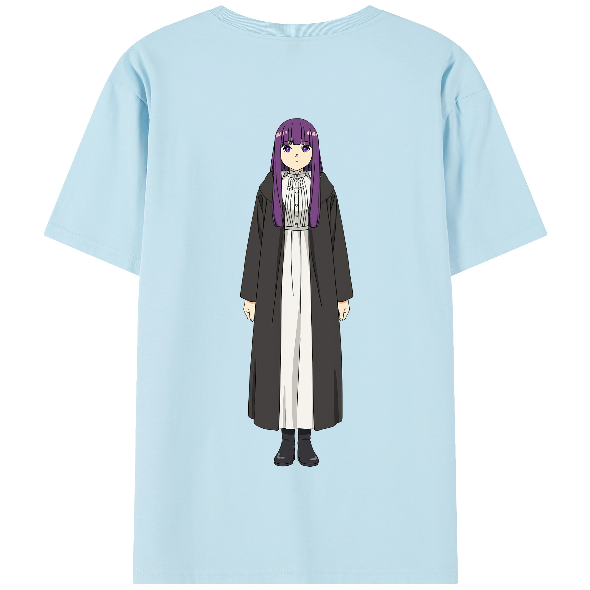 （画像用） 葬送のフリーレン Frieren 綿100％半袖Tシャツ（背面プリント）